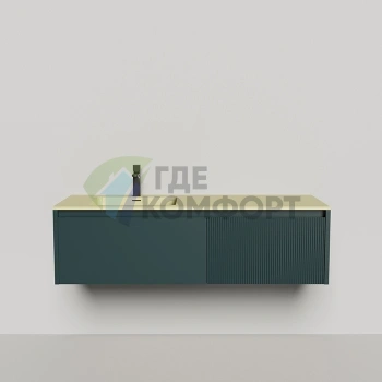 Тумба с раковиной Onda Plus 1400 см S-Stone цвет RAL 1000/6004 (27D114ON Ral6004+Ral1000)