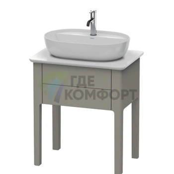 Напольная тумба Duravit Luv, 743x688x450 мм, с выдвижным ящиком, цвет каменно-серый шелковисто-матовый (LU956009292) - фото 1