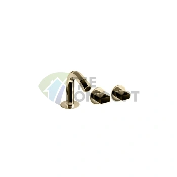 Смеситель для биде Fantini Venezia с донным клапаном, 120 мм излив, цвет Matt British Gold PVD (29 P6 N411SB) - фото 1