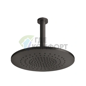 Душевая головка GESSI 316 потолочная шарнирная, вылет 355 мм, цвет brushed black metal PVD (54152#707) - фото 1