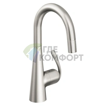Стильный вытяжной смеситель Grohe Zedra 32296SD0 для кухонной мойки - фото 1