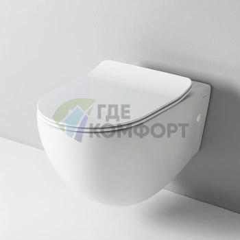 Подвесной унитаз Artceram FILE 2.0 безободковый, 52x36 см, с системой крепления, белый (FLV004 01 30) - фото 1