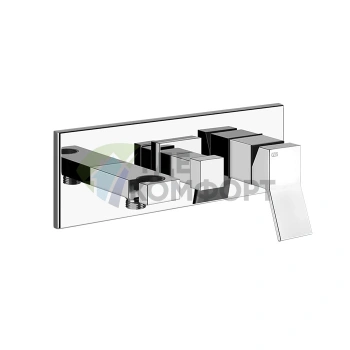 Встраиваемый однорычажный смеситель Gessi Rettangolo K для раковины с держателем лейки (хром) (53140#031) - фото 1