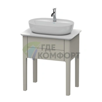 Напольная тумба Duravit Luv с выдвижным ящиком, 743x688x450 мм, серо-коричневый шелковисто-матовый (LU956006060) - фото 1