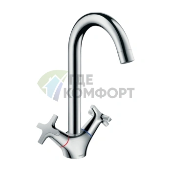 Смеситель для кухни Hansgrohe Logis однорычажный с поворотным изливом в хроме (71285000) - фото 1