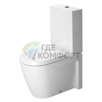 Унитаз-моноблок Duravit приставной 630х370 мм с универсальным сливом и креплением (2145090000) - фото 1