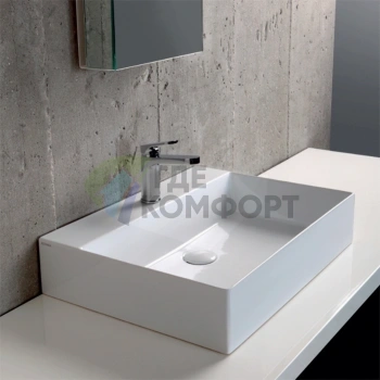 Подвесная раковина AZZURRA ELEGANCE 60x45 см, белая, с отверстием под смеситель - фото 3