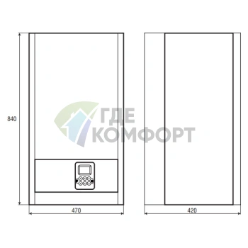 Газовый конденсационный настенный двухконтурный котел Kentatsu Furst Smart Condens 25 - фото 2
