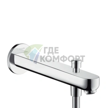 Излив для ванны Hansgrohe Metris S 228 мм, хром (31416000) - фото 1