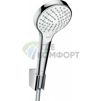 HG Croma Select S Vario Душевой набор 4 в 1 с 4 режимами подачи воды, держателем и шлангом 1,6 м (26411400) - фото 1