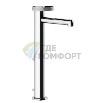 Смеситель для раковины Gessi Anello высокий с коротким изливом и донным клапаном в хроме (63303#031) - фото 1