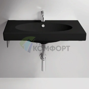 Подвесная раковина Simas Lft Spazio 80x49.5 см, черный - фото 1