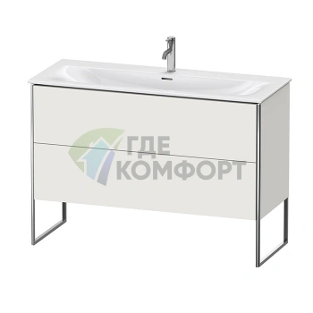 Напольная тумба Duravit XSquare под раковину с двумя ящиками, цвет Nordic White SaM (XS452603939) - фото 1