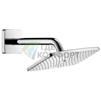 Верхний душ HG Raindance E RainAir 250x150 мм с держателем, хром (27370000) - фото 1