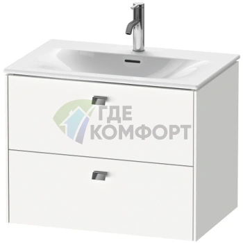 Тумба подвесная под раковину Duravit Brioso с двумя ящиками, цвет White High Gloss (BR431102222) - фото 1