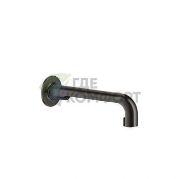 Настенный излив GESSI INCISO 210 мм, 1/2, цвет nero XL — совместим с системой удаленного управления (58100#299) - фото 1