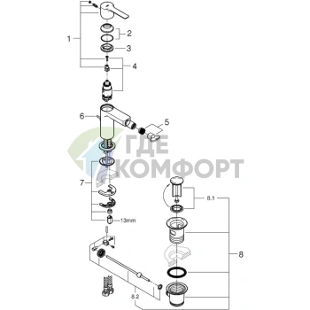 Смеситель для биде Grohe Lineare 33848001 - фото 3
