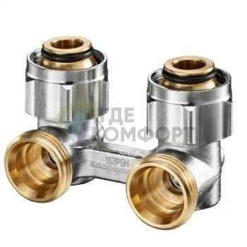 Узел нижнего подключения радиатора 3/4 НГ x 3/4 НР, угловой Multiflex F ZB Oventrop - фото 3
