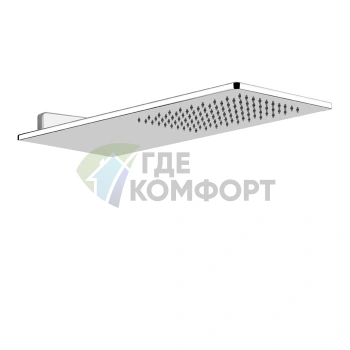 Верхний душ GESSI для настенного монтажа 550×200 мм, цвет Steel Brushed (33095#239) - фото 1