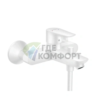 Смеситель для ванны Hansgrohe Talis E настенный, матовый белый, излив 19,4 см (71740700) - фото 1
