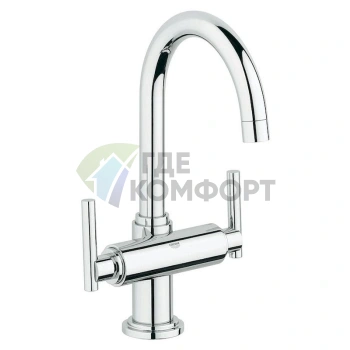 Смеситель для раковины Grohe Atrio 21022000: однорычажный, вертикальный, хром - фото 1