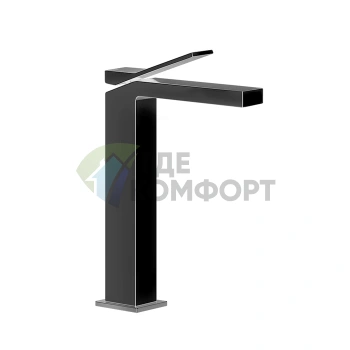Смеситель Gessi Rettangolo K для раковины, черный, излив 128 мм (53006#299) - фото 1