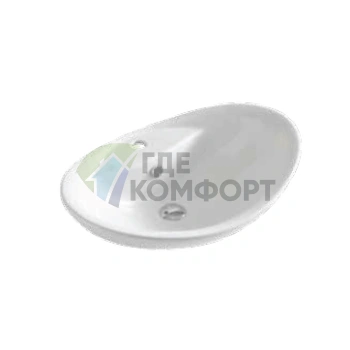 Раковина Artceram WASHBASINS FUORI QUOTA встраиваемая 65х44 см с 1 отв под смесительитель цвет белый - фото 1