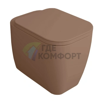 Унитаз напольный безободковый Simas Henges 38x55 см цвет Moka Mat (HE01 moka mat) - фото 1