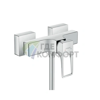 Смеситель для душа Hansgrohe Metropol однорычажный настенный хром (74560000) - фото 1