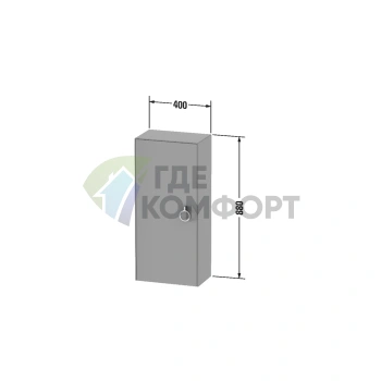 Шкафчик подвесной Duravit White Tulip 880x400x240 мм, белый высокоглянцевый (WT1323R8585) - фото 2