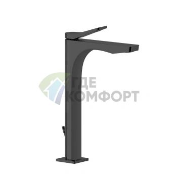 Смеситель GESSI Rilievo для раковины, однорычажный, 297 мм (цвет Nero XL) (59003#299) - фото 1