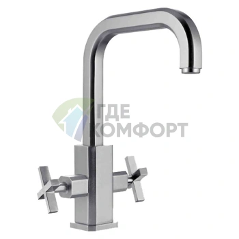 Кухонный смеситель Zorg Inox Levos-D с вращающимся изливом - фото 1