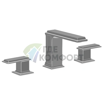 Смеситель для раковины Gessi Eleganza на 3 отверстия без донного клапана в цвете Finox (46011#149) - фото 1
