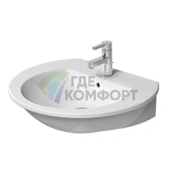 Раковина Duravit Darling New 650x550 мм с отверстием под смеситель (2621650000) - фото 3