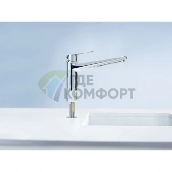Смеситель Grohe Eurodisc Cosmopolitan 33312002 для кухни: однорычажный с керамическим картриджем - фото 2