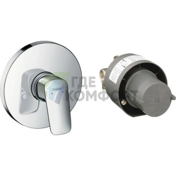 Смеситель для душа Hansgrohe Logis 71666000: комплект с внутренней частью - фото 2