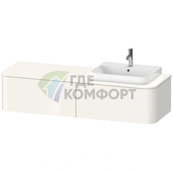 Тумба подвесная Duravit Happy D.2 Plus 354x1600x550мм, 2 ящика, белый глянцевый (HP4934R2222) - фото 1