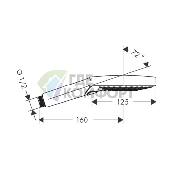 Ручной душ AX 120 3je с расходом 15 л/мин в цвете шлифованная бронза (26050140) - фото 2
