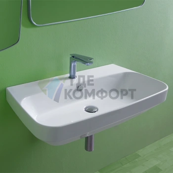 Подвесная раковина Simas Baden Baden 80x45 см белая с отверстием под смеситель - фото 1