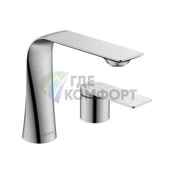 Смеситель для раковины Duravit D.1 на 2 отвода, хром (D11120002010) - фото 1