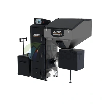 Твердотопливный автоматический котел Zota Stahanov Black-20 - фото 2
