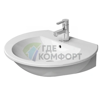 Раковина Duravit Darling New 600x520 мм с отверстием под смеситель, белая (2621600000) - фото 1
