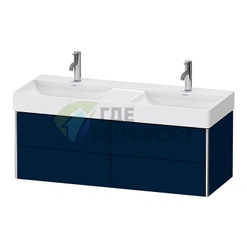 Тумба под раковину подвесная Duravit XSquare 235312, 4 ящика, 397×1184×460 мм, Night Blue SaM (XS416409898) - фото 1