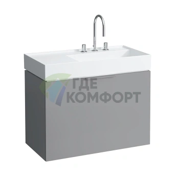 Тумба под раковину Laufen Kartell с выдвижным ящиком, серый матовый (4.0760.1.033.634.1) - фото 1