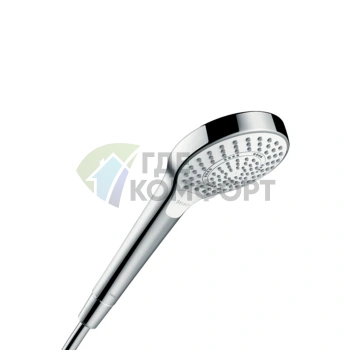 Ручной душ HG Croma Select S Multi с 3 режимами: SoftRain, IntenseRain, массажный (белый/хром) (26800400) - фото 1