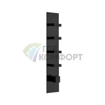 Встраиваемый термостат Gessi Rettangolo с 4 выходами, подключение 3/4, черный (43028#299) - фото 1