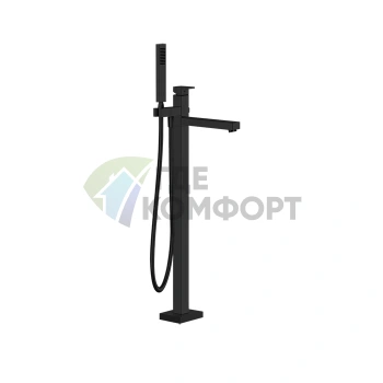 Напольный смеситель для ванны Gessi Rettangolo с ручным душем, цвет Black XL (24961#299) - фото 1