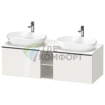 Подвесная тумба Duravit D-Neo, 2 ящика, белый высокоглянцевый, 459x1400x550 мм (DE4950B2222) - фото 1