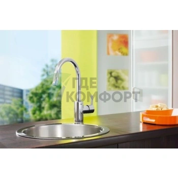 Смеситель для кухни Grohe Concetto: высокий излив из нержавеющей стали - фото 2