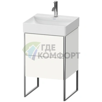 Напольная тумба Duravit XSquare под раковину, 2 ящика, 731x484x460 мм, цвет White High Gloss (XS443902222) - фото 1